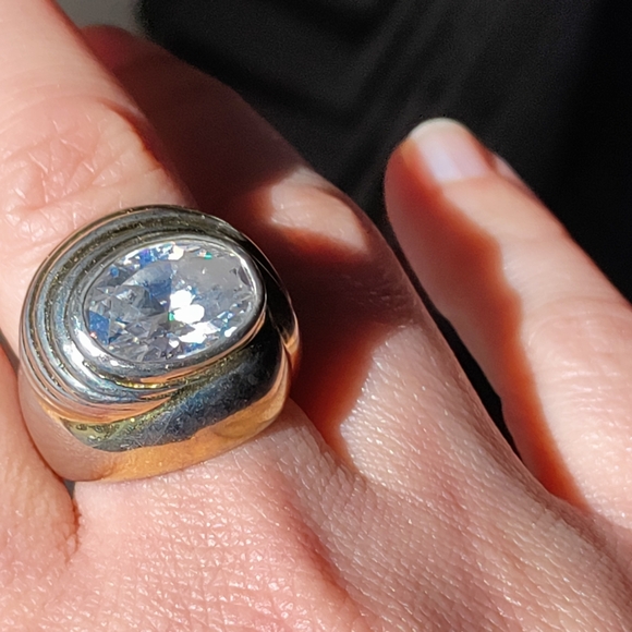 Vintage 14k G.E. ESPO Joseph Esposito Clear CZ size 6.6 - Picture 13 of 13